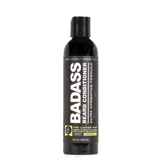 Badass Beard Care Beard Conditioner For Men - THE LADIES MAN, 8oz - Made of Natural Ingredients for A Healthy, Soft, & Itch Free Beard and Mustache