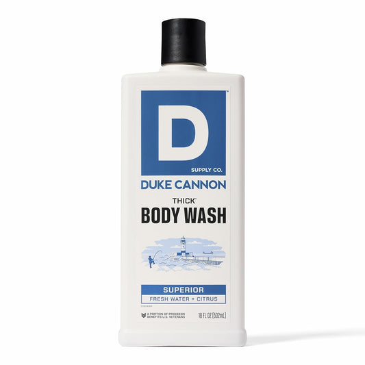 Duke Cannon Supply Co. Thick High Viscosity Body Wash - 3X Thicker, Cleansing Shower and Bath Gel, Mineral-Enriched for Men - Men’s Body Scrub Beauty & Personal Care Duke Cannon Supply Co.