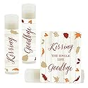 Andaz Press Bridal Shower Bachelorette Party Lip Balm Party Favors, Fallin' In Love Autumn Fall Leaves, Kissing The Single Life Goodbye, Bridesmaid