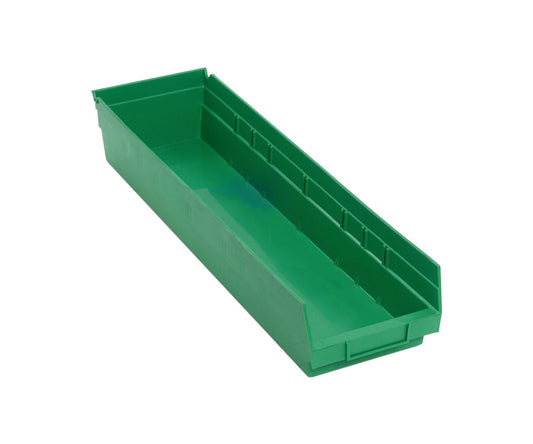 Quantum Storage QSB106 Hanging Plastic Shelf Bin Storage Containers - 23-5/8" x 6-5/8" x 4" - 8 Pack