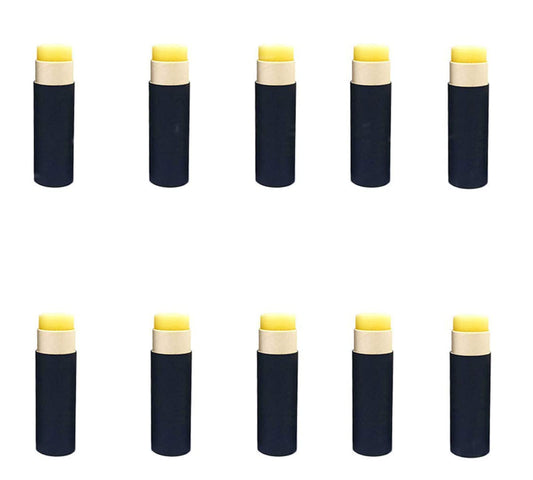 Healthcom 10 Pack 15ml Paperboard Lip Balm Tubes Kraft Paper Lipstick Tube Cardboard 0.5 Oz Empty Deodorant Container Solid Perfume Tube Cosmetic Box Beauty and Personal Care Healthcom