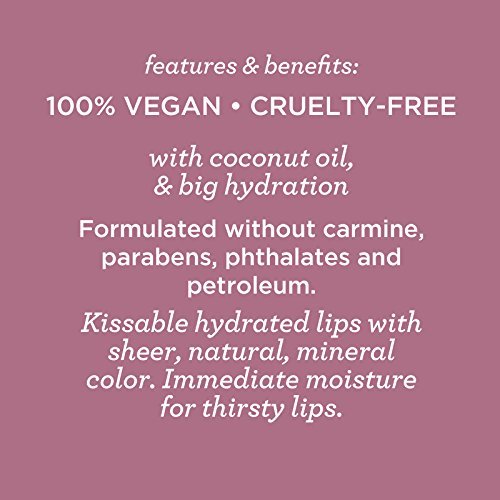 Pacifica Tinted Lip Balm - Color Quench Hydrating Flavored Pink Lip Balm - Guava Berry Flavor - Clear -w/Coconut Oil & Cocoa Butter Natural Clean