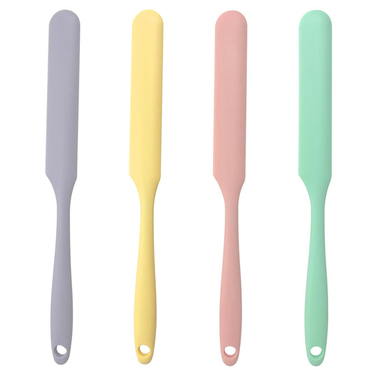 Jaasuee 4-Piece Non-Stick Wax Spatulas Set, Silicone Waxing Applicators for Hair Removal, Home Salon Body Use (Pink, Yellow, Purple, Green) Beauty and Personal Care Jaasuee