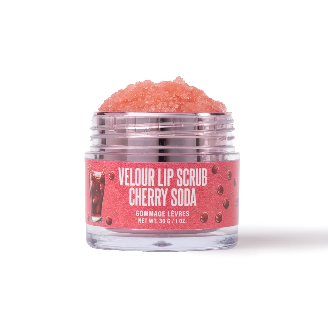 Jeffree Star Cosmetics Velour Lip Scrub, Exfoliating Sugar Lip Treatment, Cruelty-Free & Vegan, 30 G / 1 oz. (Cherry Soda)