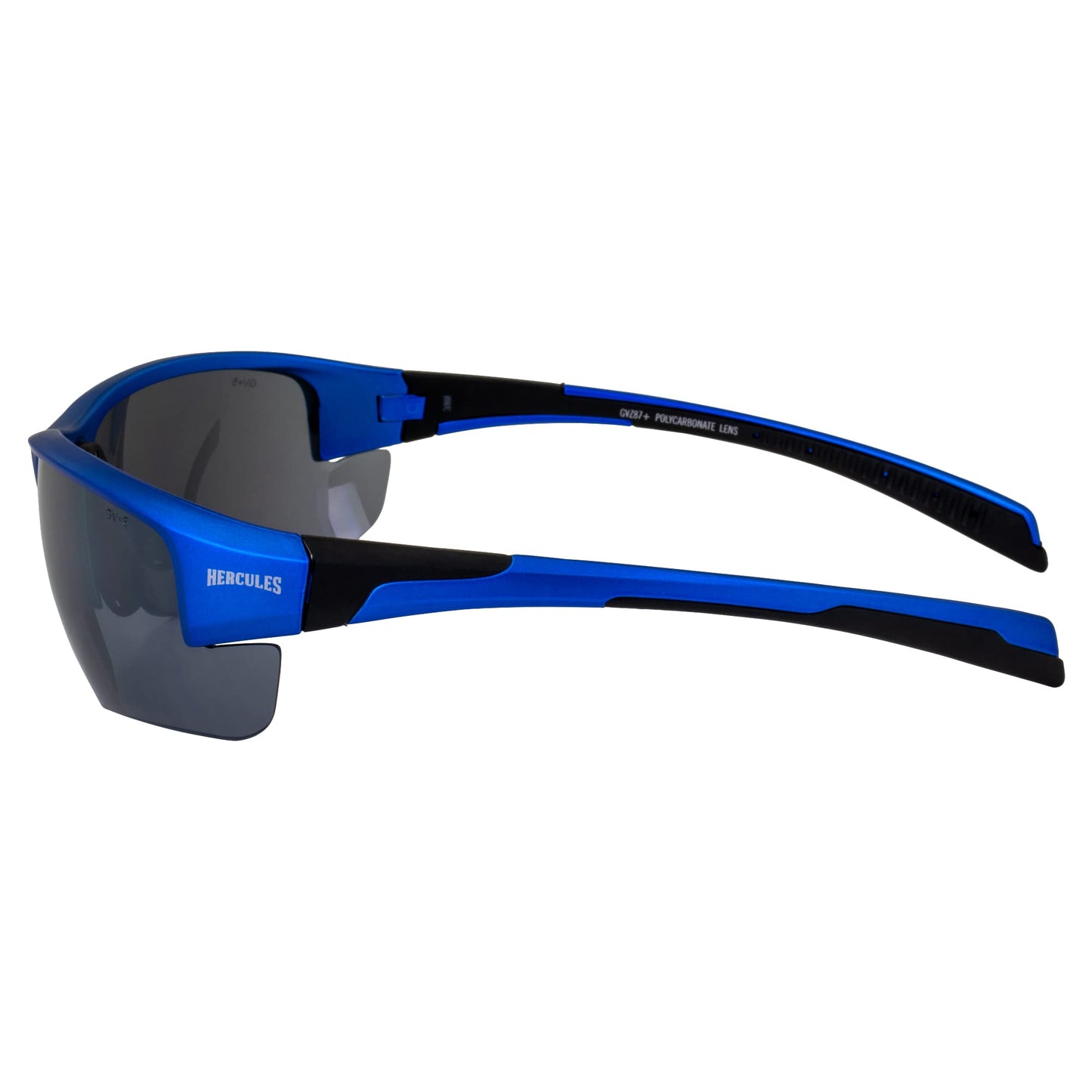 Global Vision Eyewear Hercules 7 Women' s Golf Tennis Sports ANSI Z87.1 Safety Sunglasses Blue Frame with Flash Mirror Lenses