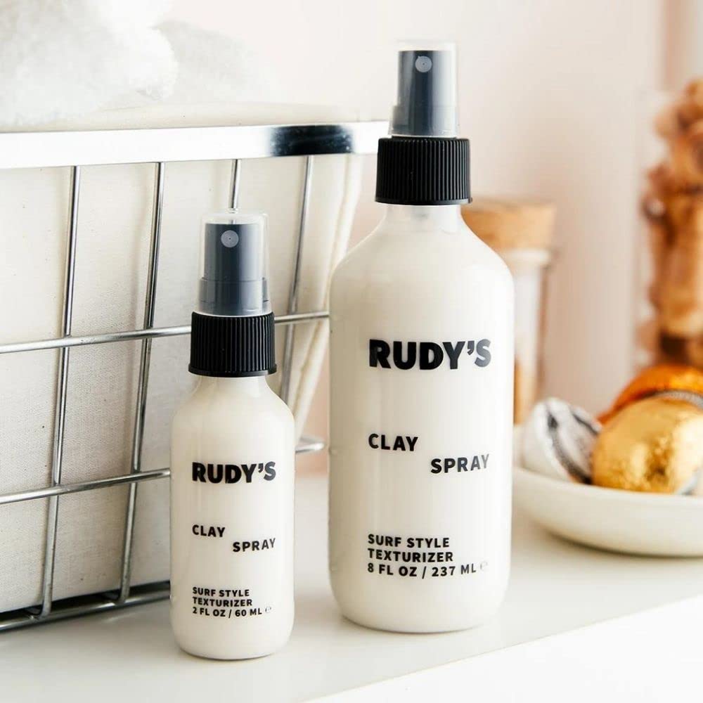 RUDY's Clay Spray - Hair Texturizer with Sea Salt - Paraben Free - For Fullness and Body (8 fl oz)