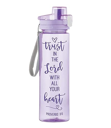 Religious Trust in the Lord With All Your Heart Water Bottle, 24 Ounce