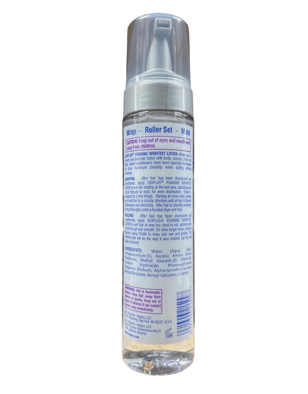 Isoplus Foaming Wrap/Set Lotion, Firm Hold 8.5 Oz