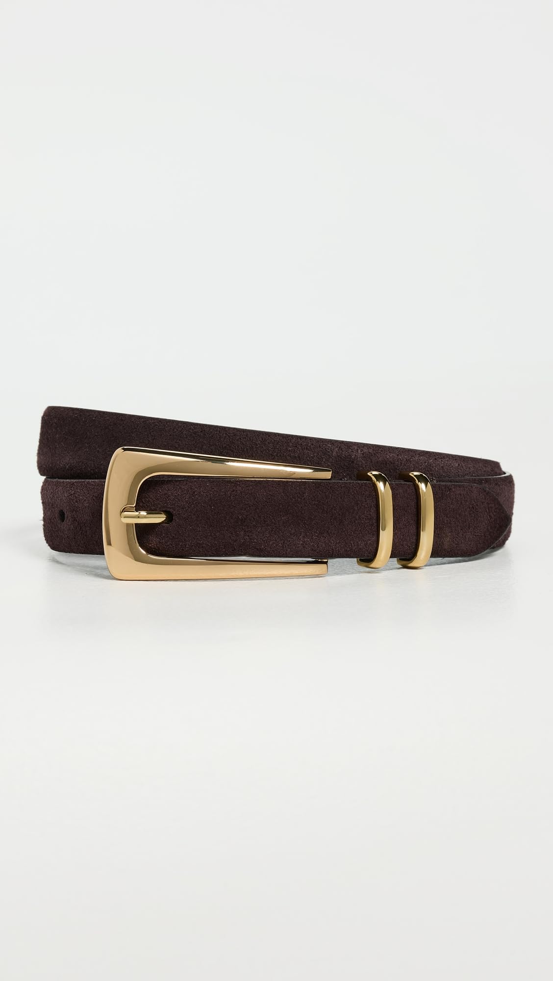 Madewell Women's Elongated Buckle Belt, Coffee Bean, Brown, L