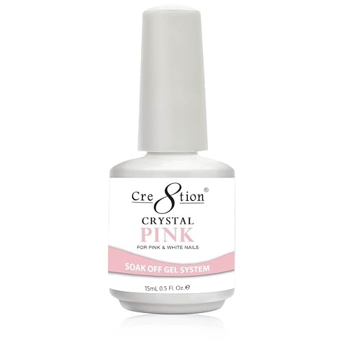 Cre8tion Soak Off Gel System - Crystal Pink (0.5 oz) for Pink & White Nails Beauty & Personal Care Cre8tion Gel
