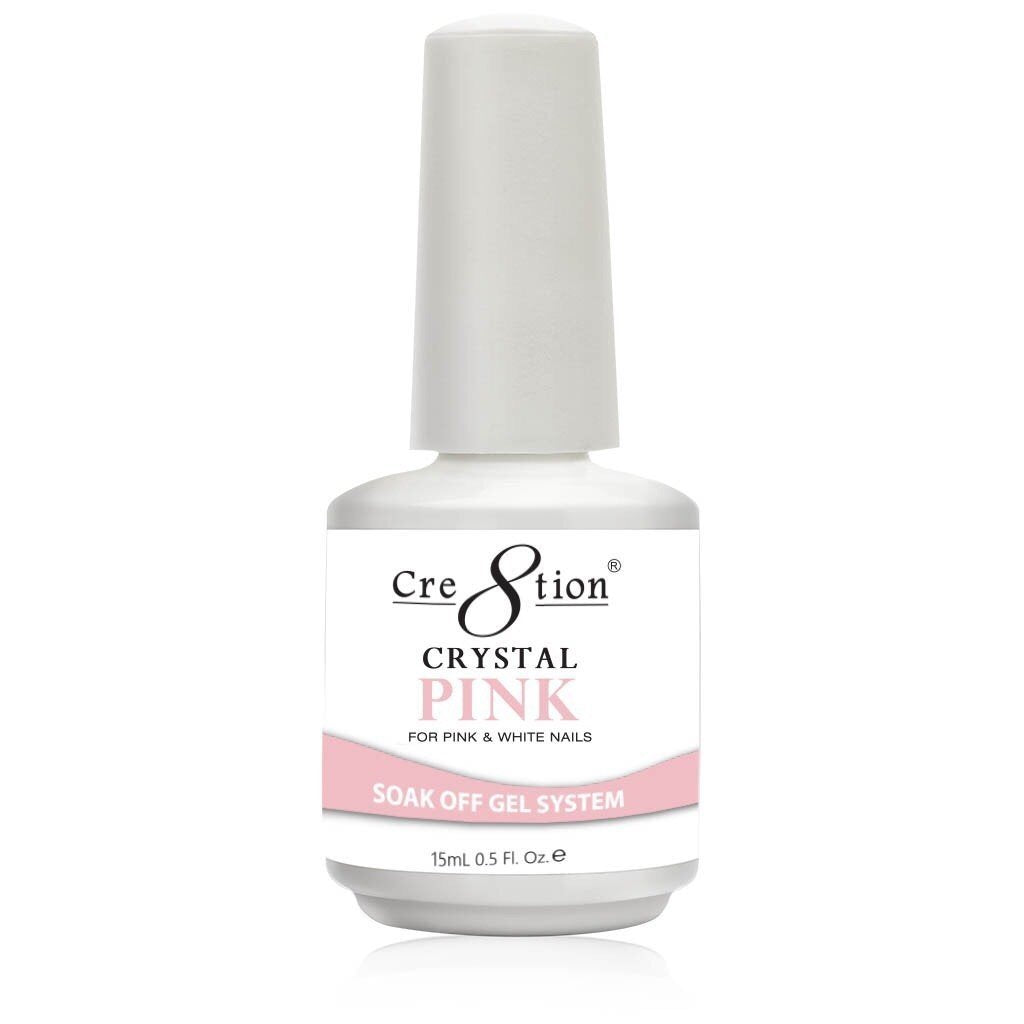 Cre8tion Soak Off Gel System - Crystal Pink (0.5 oz) for Pink & White Nails Beauty & Personal Care Cre8tion Gel