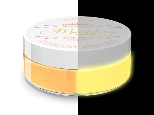 MARBLERS Glow-in-The-Dark Powder [Glow Orange] 0.28oz (8g) | Matte| Dye | Pigment | Non-Toxic | Vegan | Cruelty-Free | Eyeshadow, Nail Polish, Nail
