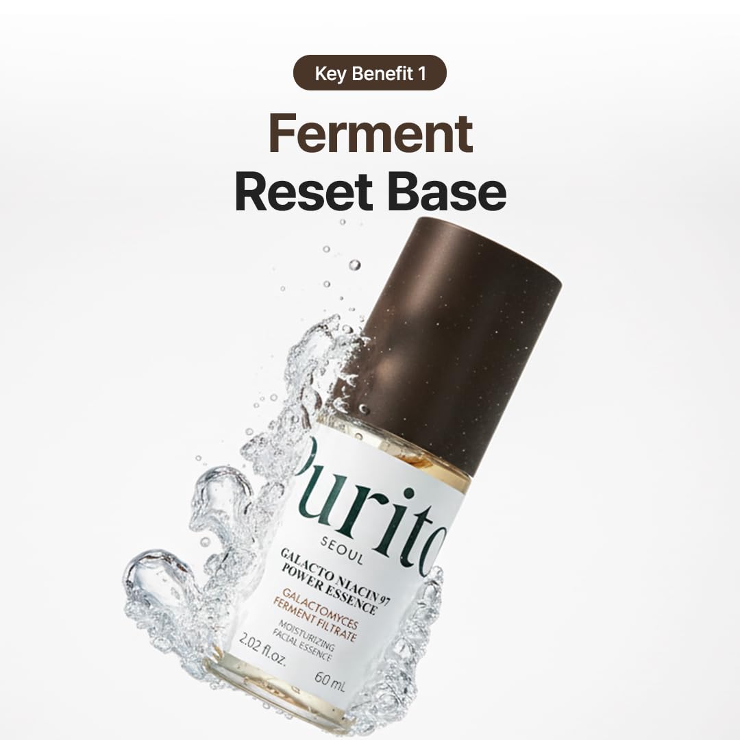 PURITO Galacto Niacin 97 Power Essence 2 fl.oz /92% galactomyces/fermented/Treatment essence/pore control