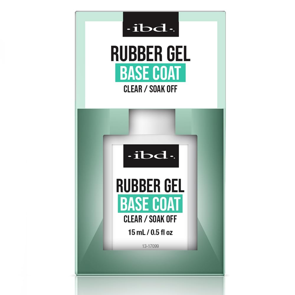 IBD Rubber Base Gel Nail Polish, Base Coat - Clear Soak-Off Builder Gel for Nails Strengthening & Breakage Prevention, 0.5 fl oz Beauty & Personal Care IBD