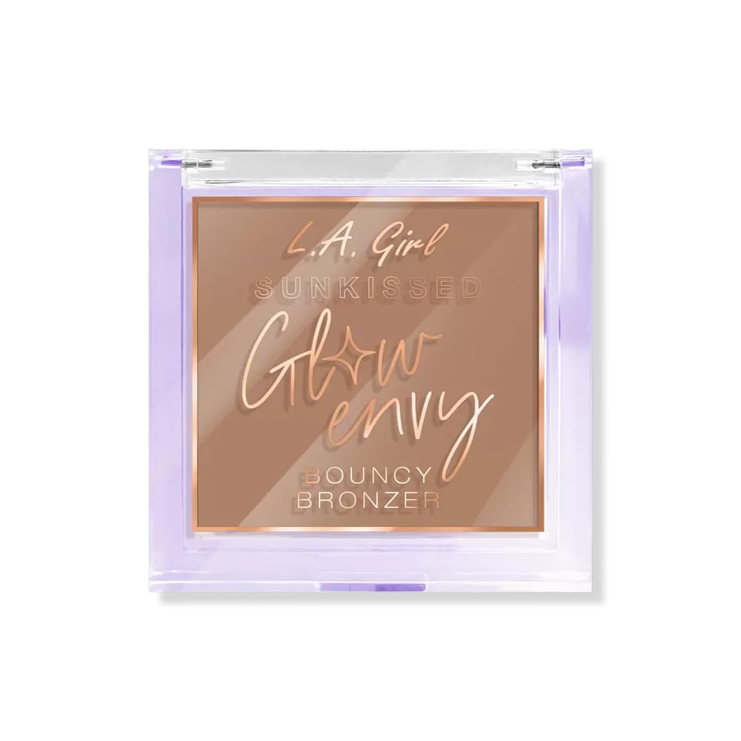 L.A. GIRL Glow Envy Bouncy Bronzer for Women, Sunkissed Glow Bronzer for Makeup with Goodness of Jojoba Oil, Squalene, & Vitamin E, Long-Wearing