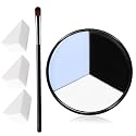 VPCRT6 White Black Blue Halloween Face Body Paint with 3PCS Sponge and 1PC Brush, for Baseball Sports(Eye Black) & Halloween, Face Painting Kit