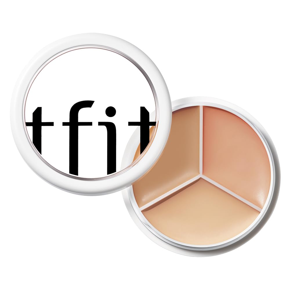 TFIT 3 Color Concealer Cream Palette Full Coverage Shade 02 Warm 0.52 Oz Beauty and Personal Care TFIT Default Title