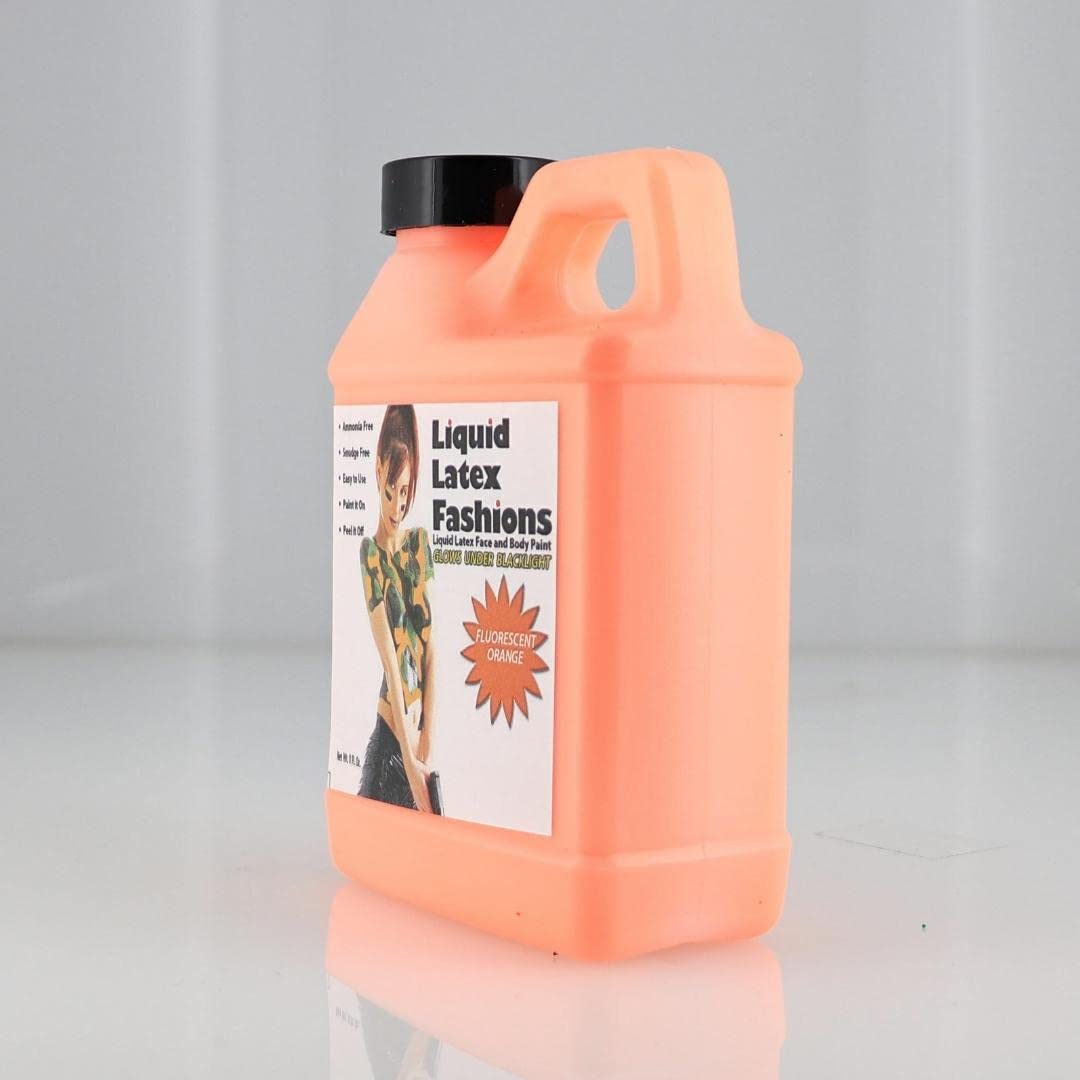 Ammonia Free Liquid Latex Body Paint 8oz Fluorescent Orange