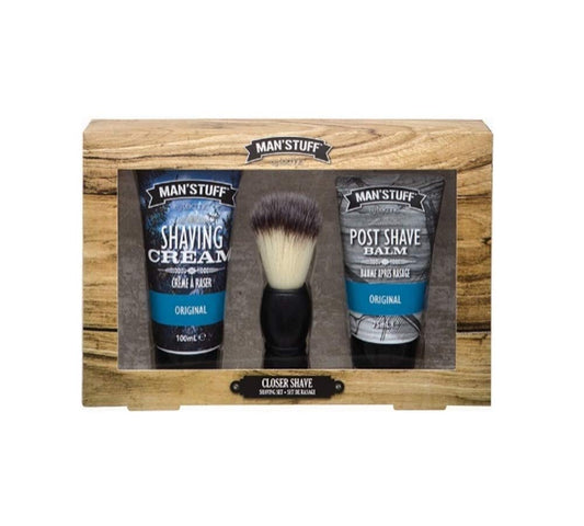 Man'Stuff 999701 Closer Shave Kit, Brown Beauty and Personal Care Technic