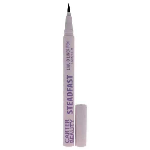 Carter Beauty Steadfast Liquid Liner Pen - Super Soft, Pigmented, Smooth Formula - Fine-Tipped, Precise Applicator Tool - Vegan And Cruelty Free