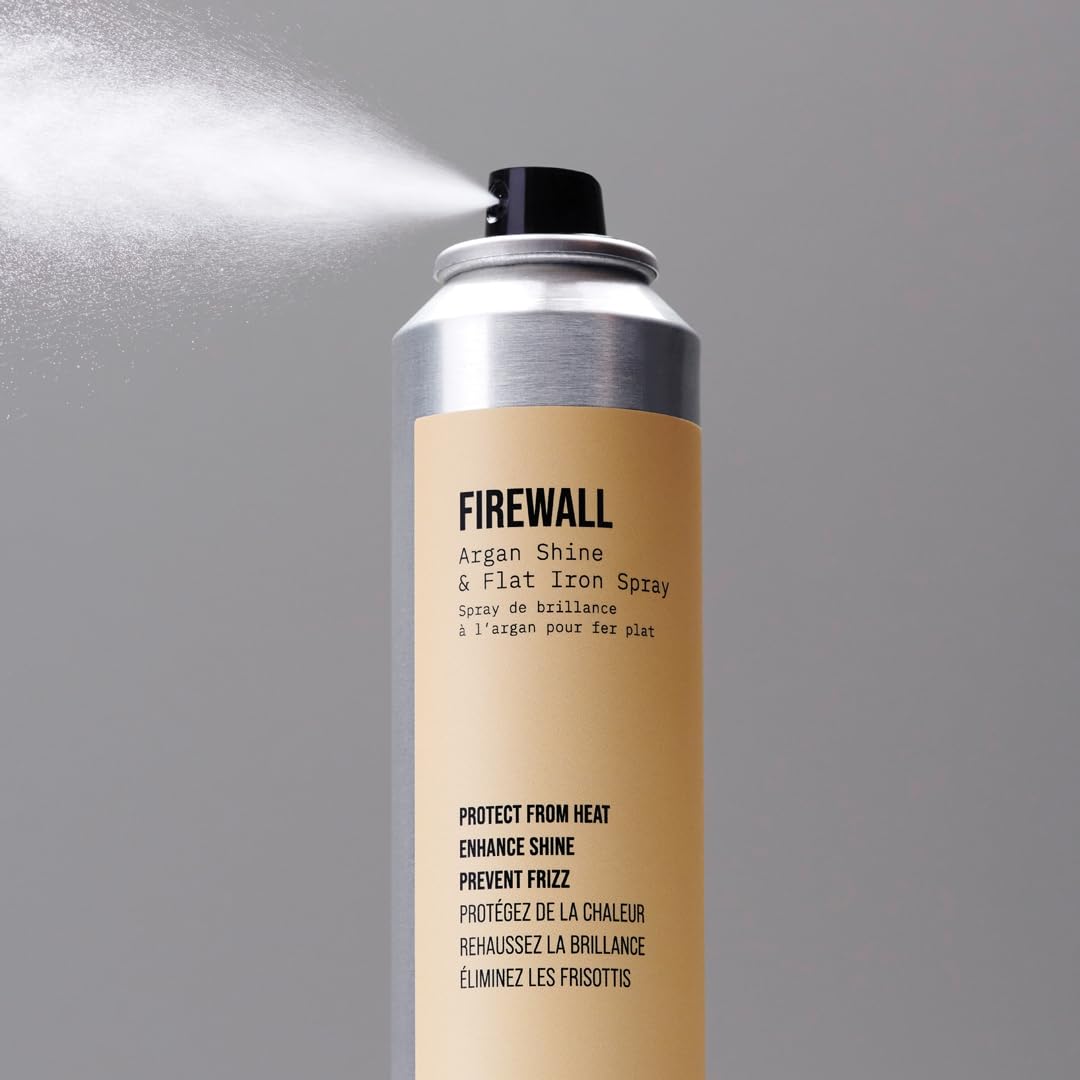 AG Care Firewall Argan Shine & Flat Iron Spray Heat Protectant and Maximum Shine Spray, 5 Oz