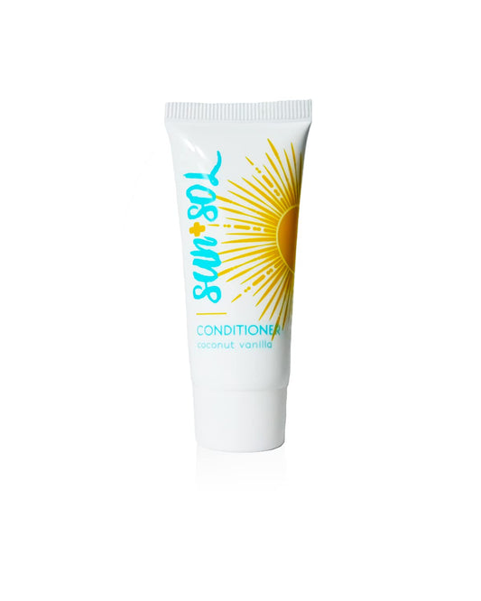 World Amenities Sun + Sol Bulk Hydrating Conditioner with Warm Coconut & Vanilla Fragrances, Travel Size Toiletries, Mini Hotel Amenities, 0.7 Oz, 50