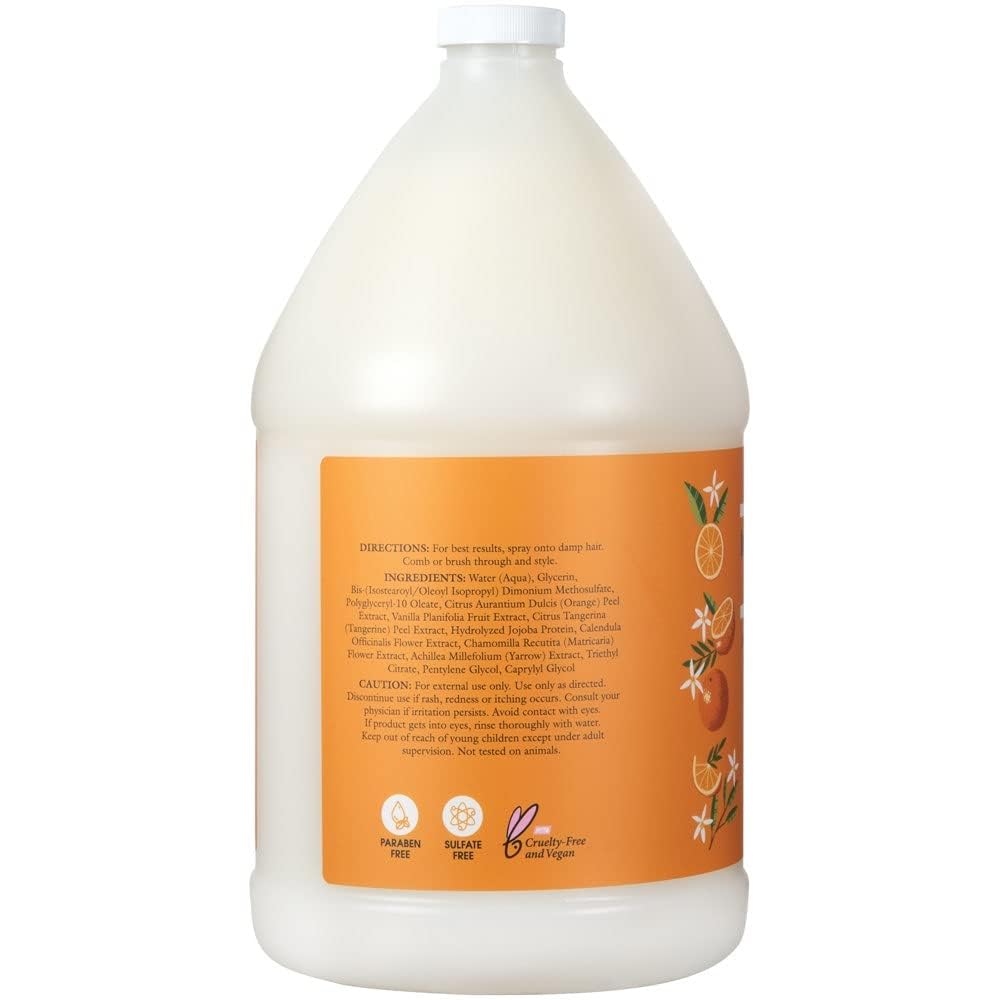 Ginger Lily Farms Salon Formula Kid's Instant Detangling Spray Refill, Hair Detangler Spray for Kids, 100% Vegan & Cruelty-Free, 1 Gallon (128 fl oz)