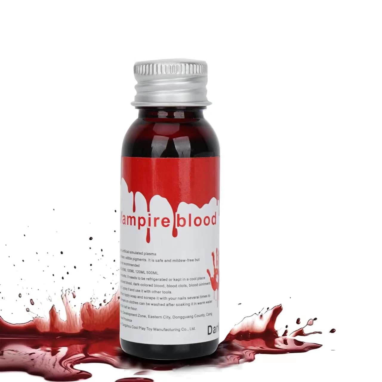 Halloween Fake Blood Makeup - Realistic Effects Washable for Scar, Wound, Clothes, Eyes, Drips, Nose Bleeds - For Cosplay SFX Zombie Vampire Special