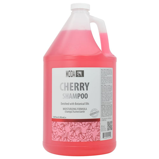 MODA - Moisturizing Shampoo for All Hair Types, Cherry, 128 Oz, Professional - Deeply Cleanses and Conditions, Strengthens, Restores and Shine your
