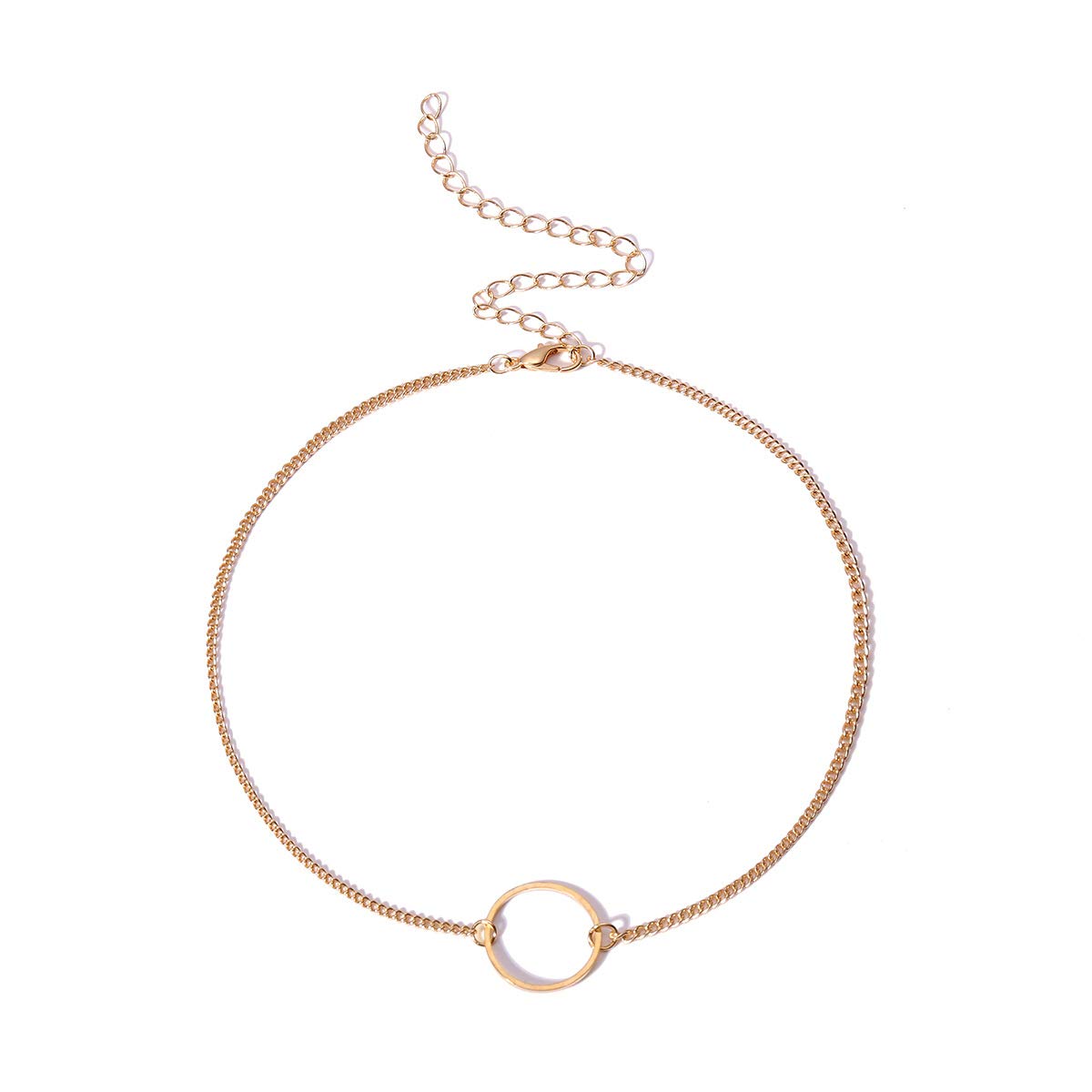 DOUBNINE Dainty Necklace Ring Layered Choker Sets Boho Simple Everyday Jewelry Women Fashion