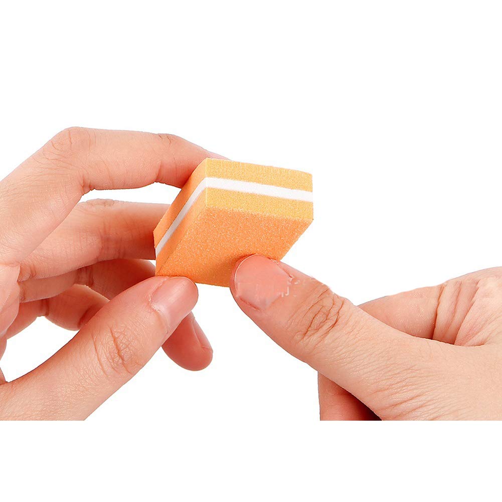60Pcs Professional Nail Buffer Block Mini Toe Nail and Finger Nail Sanding Blocks Smoother Buffer File for Nail Polish UV Gel Manicure Salon Nail Art