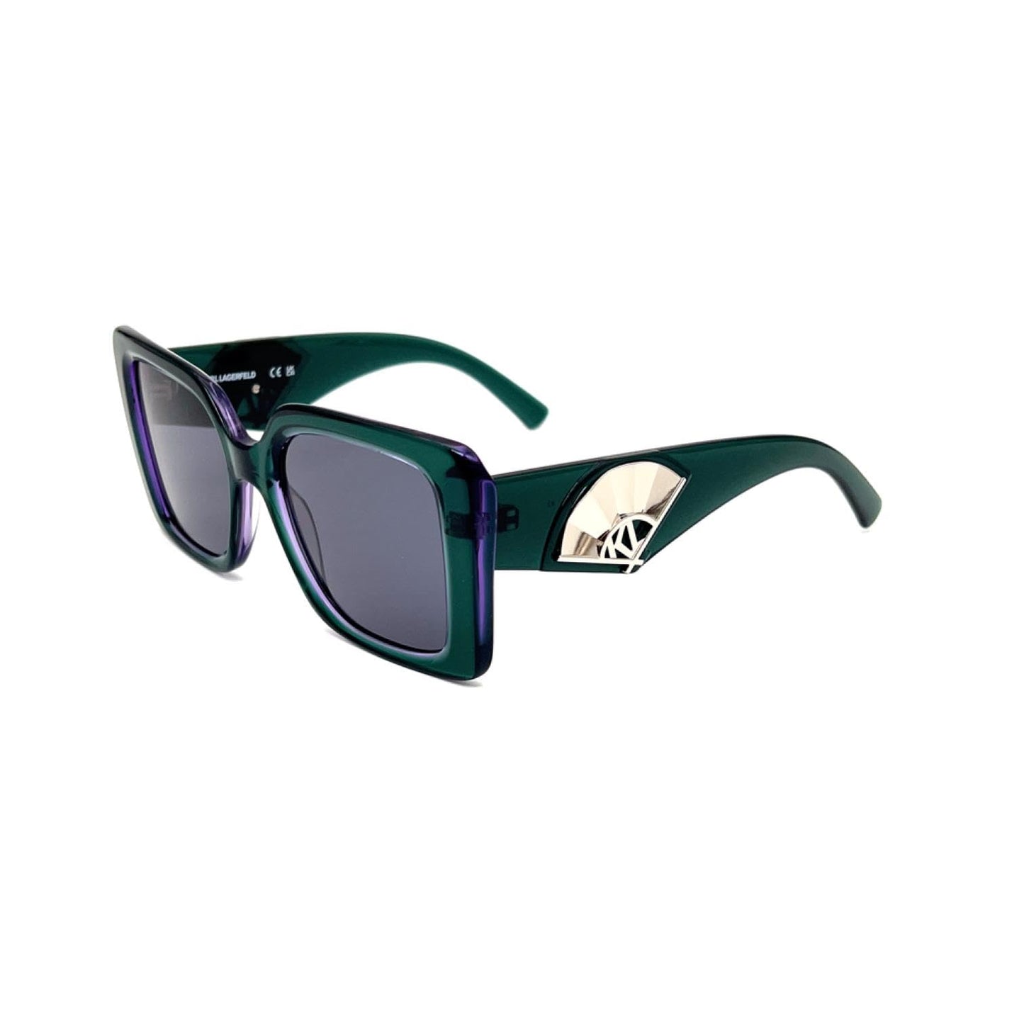 KARL LAGERFELD Women's Sunglasses, 427 Petrol/Lilac, 52