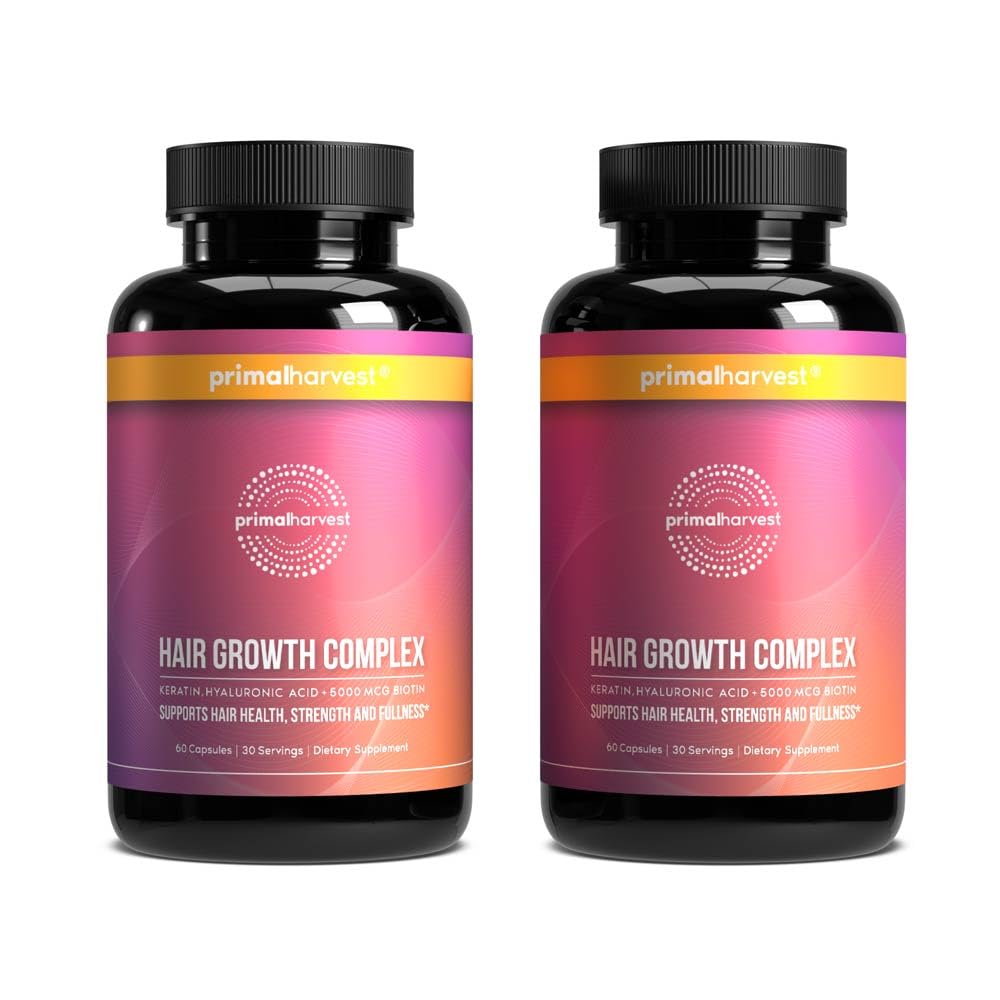 Primal Harvest Hair Growth Complex - Daily Supplement, Gluten & Dairy Free Beauty and Personal Care Primal Harvest
