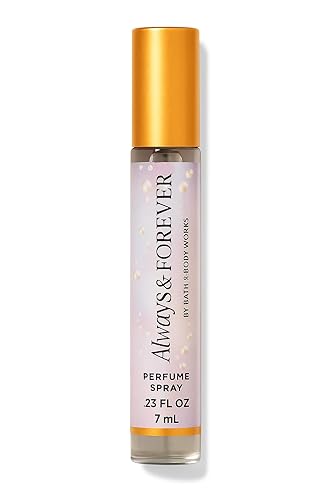 Bath & Body Works Always & Forever Mini Perfume Spray, 0.23 fl oz / 7 mL - Floral Jasmine, Soft Amber, and Warm Musk Eau de Parfum