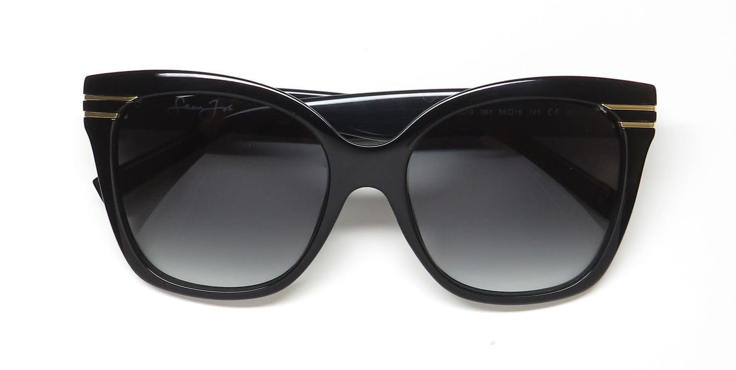 Sean John Sjlos2010 Cat Eye Sunglasses Glamorous Design Signature Logo Womens [55-18-145, black]