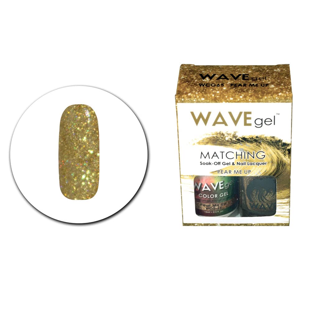 WAVEGEL Soak-0ff Gel & Nail Lacquer Matching Duo Set - Pear Me Up - WCG65-65 I 0.5 Oz Beauty & Personal Care WAVE gel
