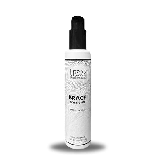 Tressa Professional BRACE Styling Gel, Maximum Hold with Thermal Protection, Volume, Lift and Gloss for Fine and Thinning Hair 8.5 Fl Oz