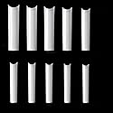 Yimart 500pcs No C Curve XXXL Square Straight False Nail Tips - Half Cover Clear Natural Extra Long Fake Nails (Skin color)