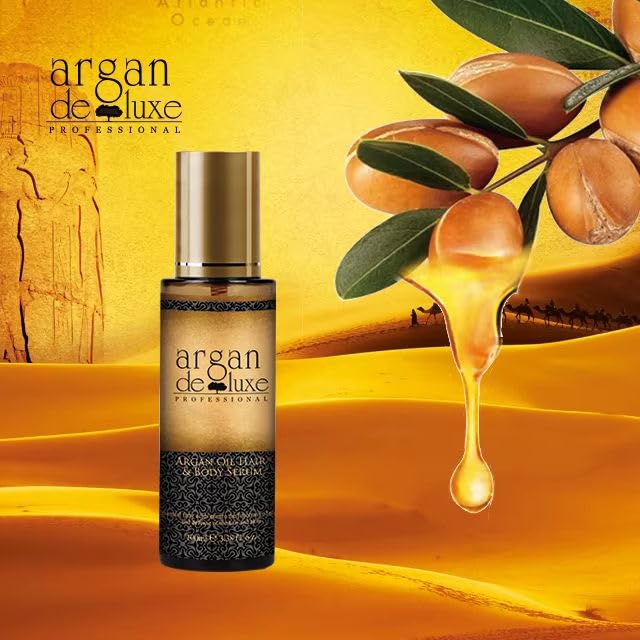 Argan Deluxe Professional Argan Oil Hair Care Set, Nourishing Shampoo and Conditioner 500ml, Nutrition infusion Hair Mask 500ml, Hair and Body Serum