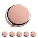 WOOYALIN Magnifying Compact Double-Sided 1X/2X Round Pocket Handheld Travel Makeup Portable Pocket Mirror Rose Glod 5PCS