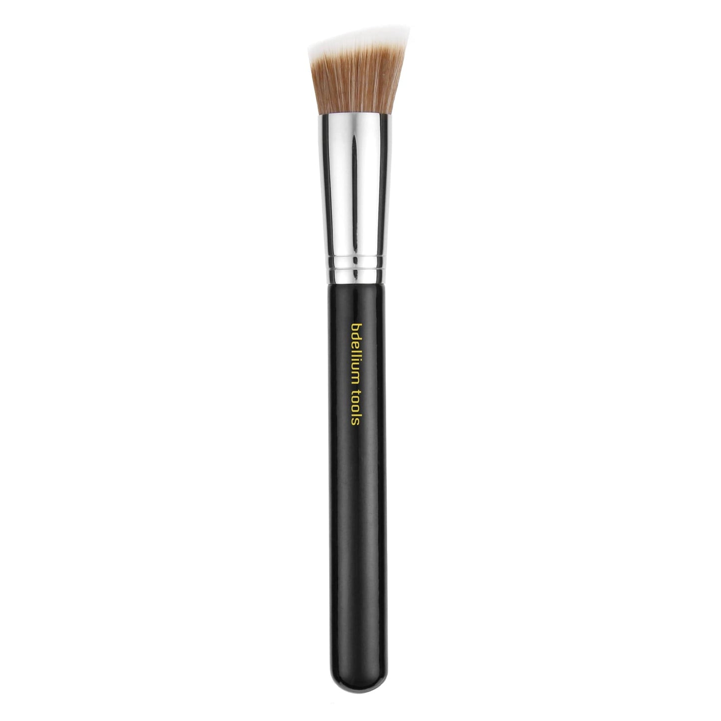 Bdellium Tools Professional Makeup Brush - Maestro Series 954 Duet Fiber Slanted Kabuki - With Soft Synthetic Fibers, For Stippling, Buffing, Blending