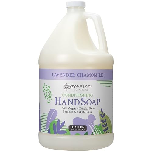 Ginger Lily Farms Botanicals All-Purpose Conditioning Liquid Hand Soap Refill, 100% Vegan & Cruelty-Free, Lavender Chamomile Scent, 1 Gallon (128 fl