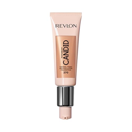 Revlon PhotoReady Candid Natural Finish Foundation, with Anti-Pollution, Antioxidant, Anti-Blue Light Ingredients, 270 Medium Beige, 0.75 fl. oz.