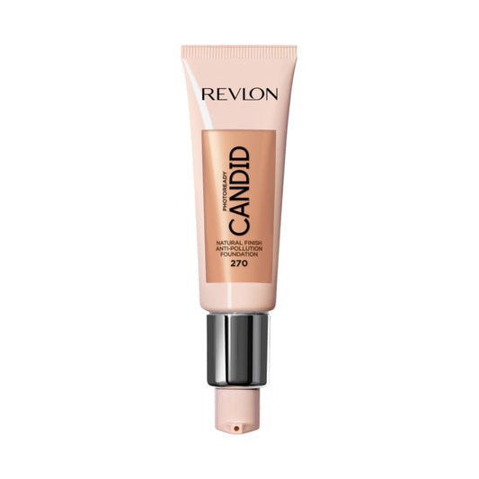 Revlon PhotoReady Candid Natural Finish Foundation, with Anti-Pollution, Antioxidant, Anti-Blue Light Ingredients, 270 Medium Beige, 0.75 fl. oz.