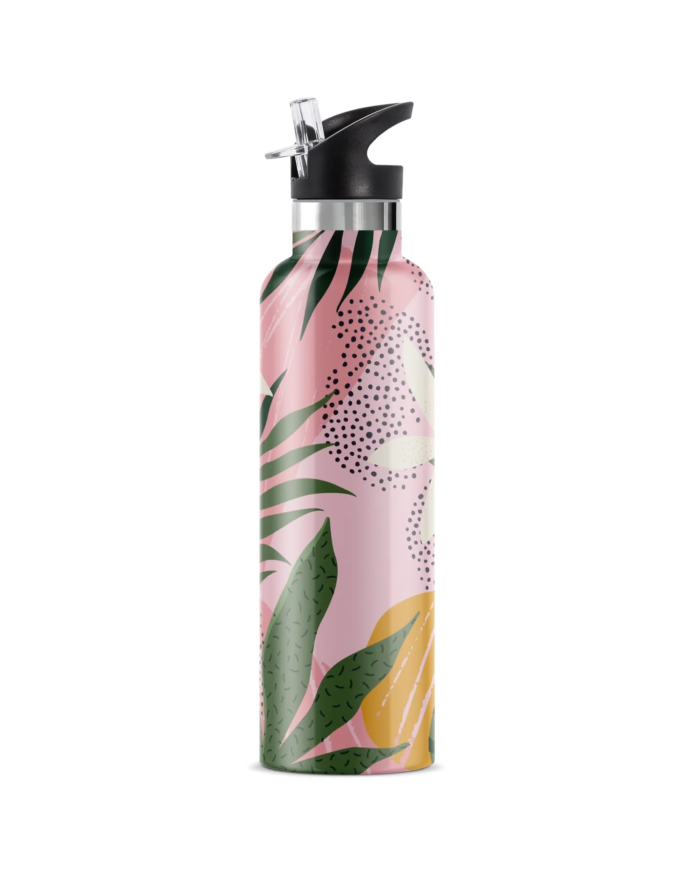 Bougie Tiare Bliss Insulated Water Bottle, Gift Tube, 25-Ounces, Stainless Steel, Multicolor, Kitchen Décor Sports & Outdoor Bougie