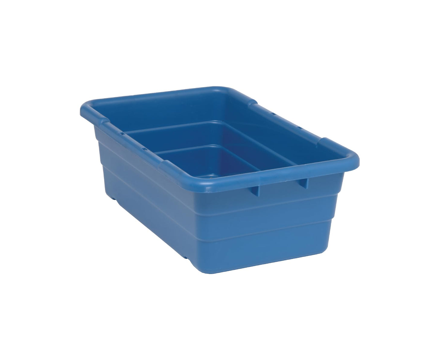 Quantum Storage Systems Blue Cross Stack Nesting Tote Tub - 25-1/8 X 16 X 8-1/2 - Lot of 6