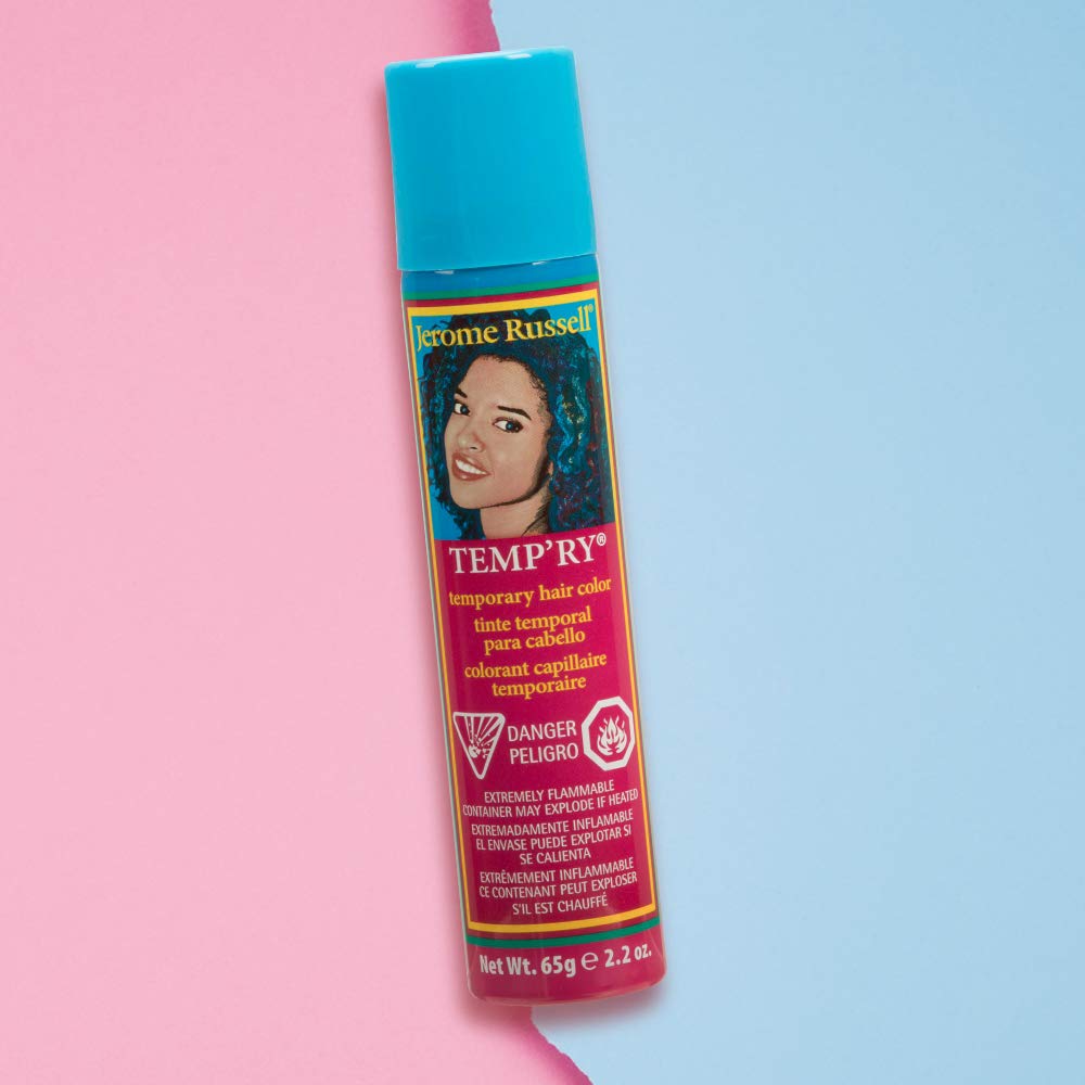 Jerome Russell Temp'Ry Spray-On Blue-Black Hair Color, 2.2Oz X 3 Pack