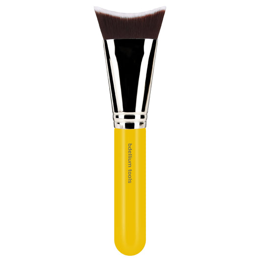 Bdellium Tools Professional Makeup Brush - Studio Series 989 Inverted Face Blending - With Soft Synthetic Fibers, For Blending (Yellow, 1pc)