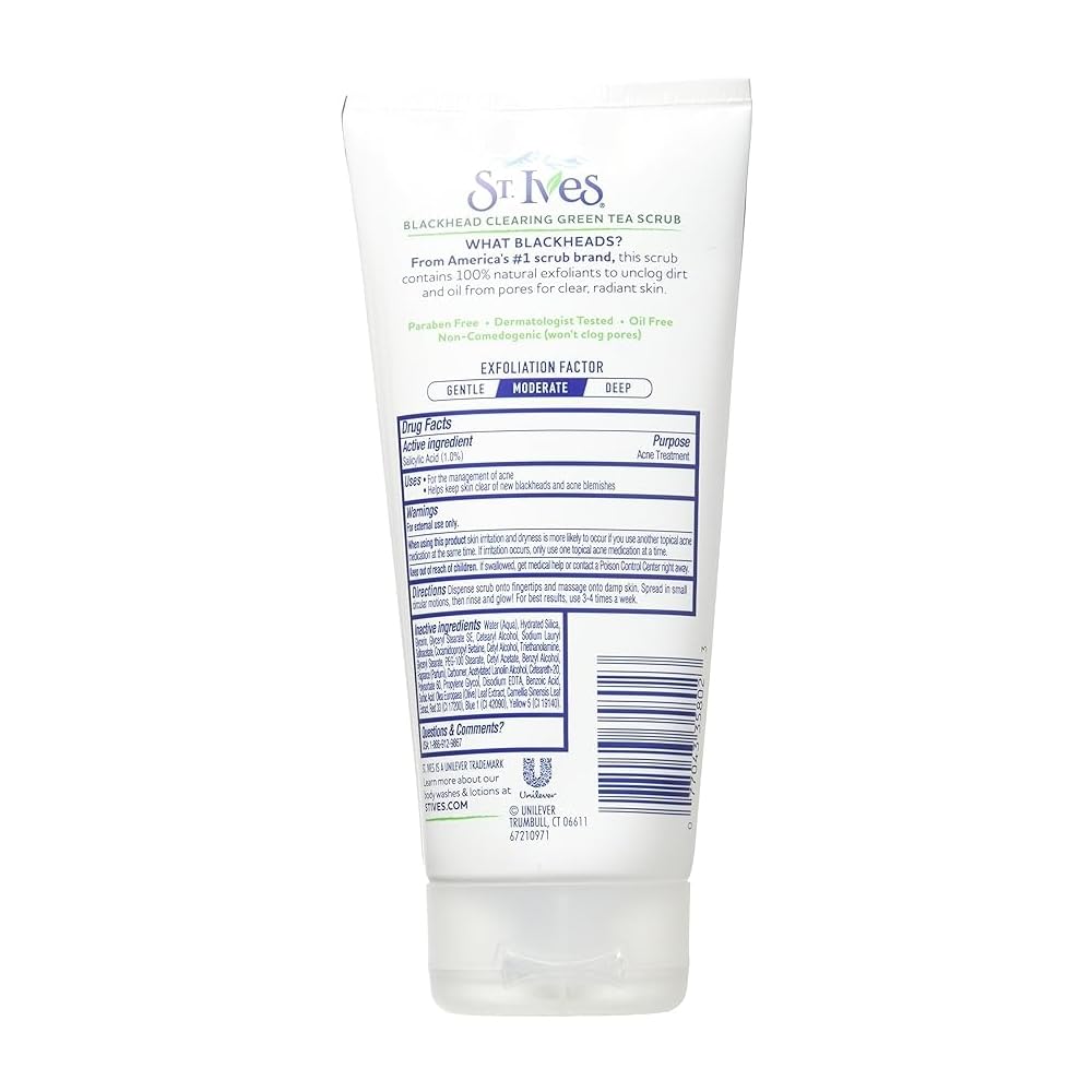 St. Ives Blackhead Clearing Face Scrub Green Tea 6 oz(Pack of 8)