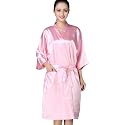 KAHOT Salon Client Gown Robe Cape Imitation Silk Hair Color Barber Smock Kimono Style Hairdressing Dress Beauty SPA Hotel Bathrobe Guest Clothes